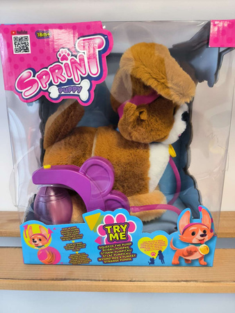 OUTLET TM Toys Sprint Puppy Interaktywny piesek Corgi na smyczy szczeka USZKODZONE OPAKOWANIE