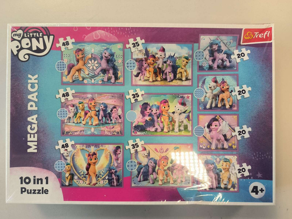 OUTLET Puzzle My Little Pony Zestaw 10w1 Lśniące Kucyki Pony 329 elementów USZKODZONE OPAKOWANIE