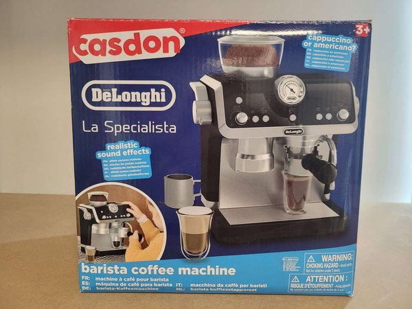 OUTLET Ekspres do kawy DeLonghi dla małego baristy ze spieniaczem do mleka Casdon USZKODZONE OPAKOWANIE