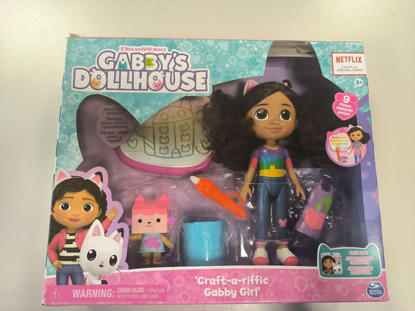 OUTLET Koci Domek Gabi i Tekturzątko Zestaw lalka 20 cm studio artystyczne Gabby's Dollhouse malowanie wodą USZKODZONE OPAKOWANIE