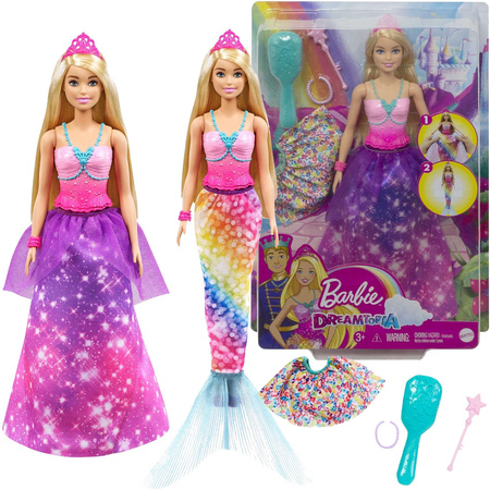 OUTLET Lalka Barbie Dreamtopia Księżniczka Syrenia przemiana USZKODZONE OPAKOWANIE