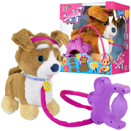 OUTLET TM Toys Sprint Puppy Interaktywny piesek Corgi na smyczy szczeka USZKODZONE OPAKOWANIE