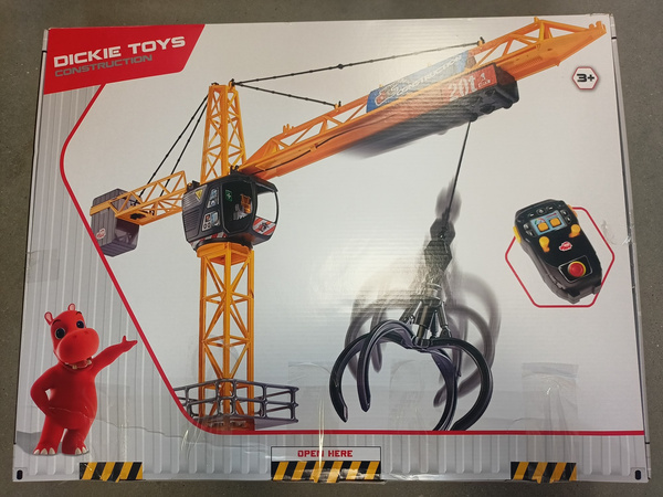 Dickie Construction Duży sterowany dźwig żuraw 120 cm Mega Crane WADLIWY