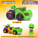 OUTLET Zestaw T-Racers T-Rex Mega Wheels Auto wyrzutnia i kierowca WADLIWY