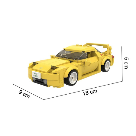 OUTLET Klocki Konstrukcyjne CaDA Double Eagle Race Car Samochód Mazda FD35 RX-7 żółte auto 278 elementów  USZKODZONE OPAKOWANIE