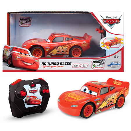 OUTLET Auto Zdalnie sterowane czerwone autko RC Lightning Zygzak McQueen Cars 4+ USZKODZONE OPAKOWANIE