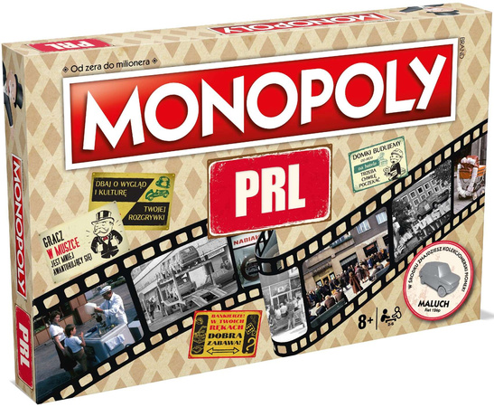 OUTLET Monopoly PRL Planszowa gra strategiczna + kolekcjonerski Maluch Fiat 126p Winning Moves BRAK FOLII