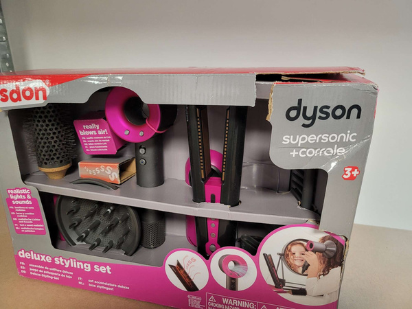 OUTLET Zestaw fryzjerski Dyson Deluxe Suszarka Supersonic Prostownica Corrale do stylizacji włosów 7 elementów Casdon USZKODZONE OPAKOWANIE