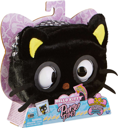 OUTLET Purse Pets Hello Kitty Chococat Interaktywna torebka z oczami Kot Czarny Kotek Dźwięk USZKODZONE OPAKOWANIE