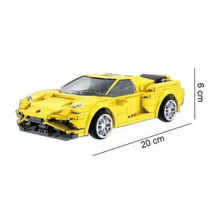 OUTLET Klocki konstrukcyjne CaDA Samochód zdalnie sterowany Auto wyścigowe 20 cm żółty EVO Race Car Pojazd 289 elementów RC Dual Mode USZKODZONE OPAKOWANIE