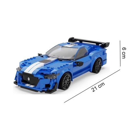 OUTLET Klocki konstrukcyjne CaDA Zdalnie sterowany samochód wyścigowy Niebieskie auto Pojazd Blue Knight 500 Dual Mode RC 325 elementów USZKODZONE OPAKOWANIE