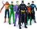 OUTLET Duży Zestaw 6w1 DC Comics Duże figurki Batman, Robin, Nightwing, Joker, Człowiek Zagadka, Copperhead 28 cm 3+ USZKODZONE OPAKOWANIE